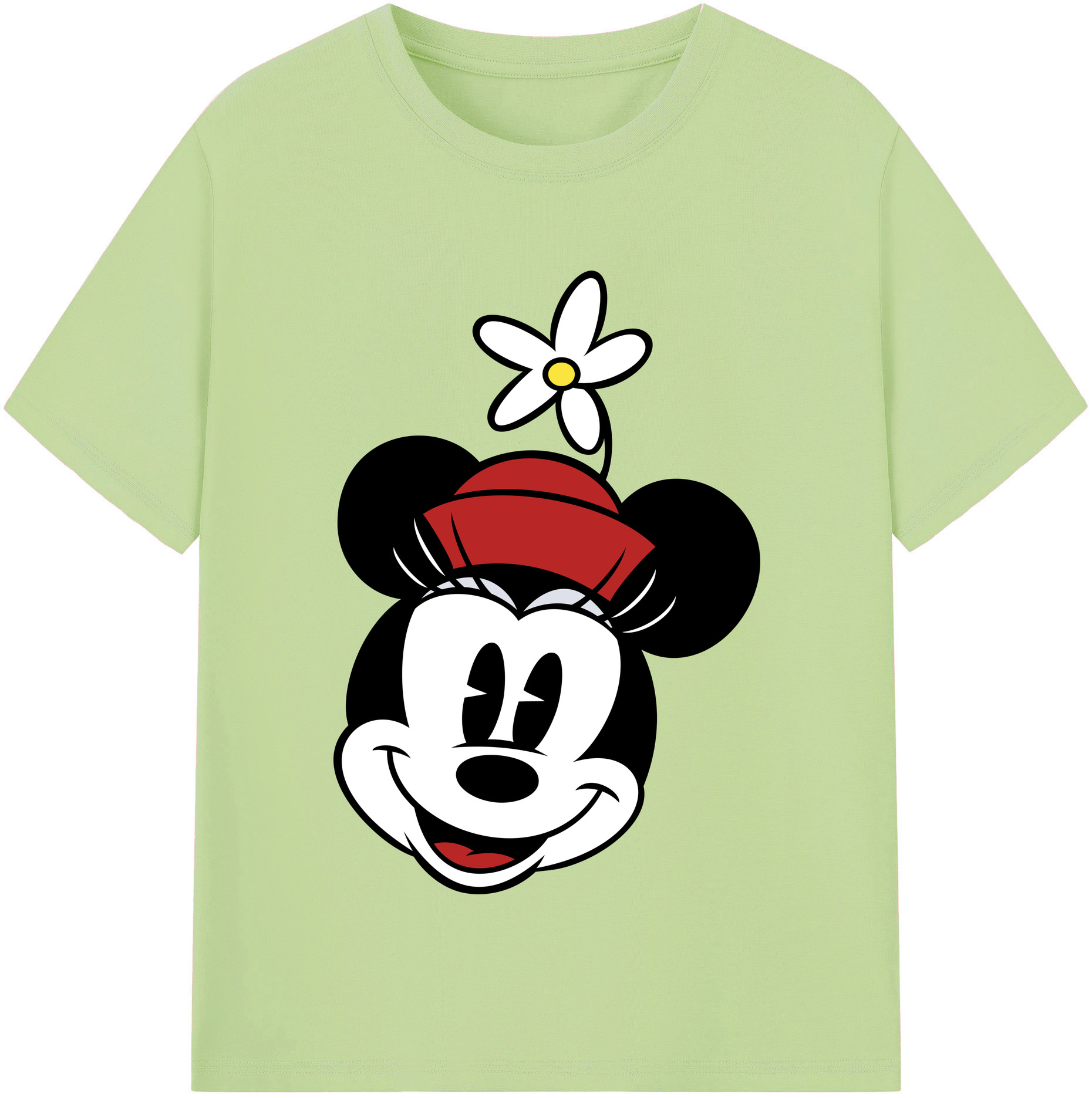 （画像用） ミッキーマウス Mickey Mouse 綿100％半袖Tシャツ（フロントプリント）